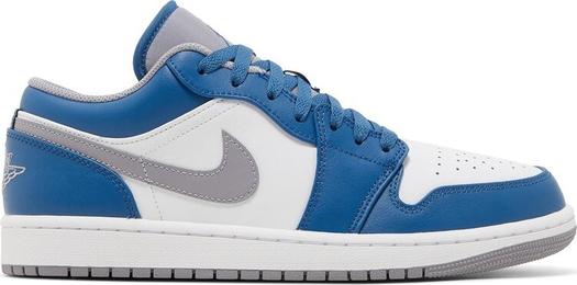 Кроссовки Air Jordan 1 Low True Blue Cement, синий