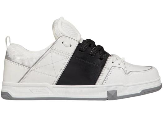 Кроссовки Valentino из телячьей кожи для скейтбординга, белый / чёрный / серый