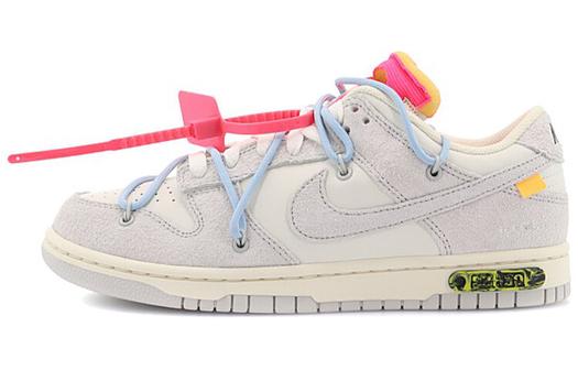 Кроссовки Nike Dunk Low Off-White Lot 38, белый/розовый