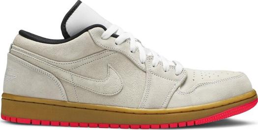 Кроссовки Air Jordan 1 Low White Gym Yellow, коричневый