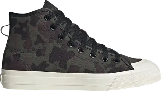 Кроссовки Adidas Nizza High RF 'Camo', зеленый