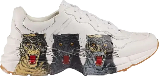 Кроссовки Gucci Rhyton Tigers, белые