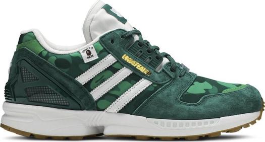 Кроссовки Adidas BAPE x Undefeated x ZX 8000 'A-ZX Series - Green Camo', зеленый