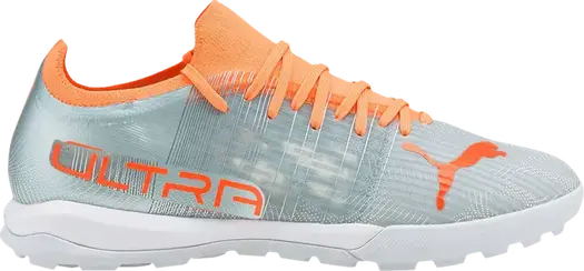 Кроссовки Puma Ultra 3.4 TT Diamond Silver Neon Citrus, серебряный