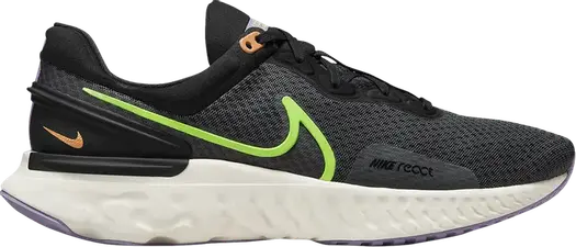 Кроссовки Nike React Miler 3 'Anthracite Ghost Green', черный