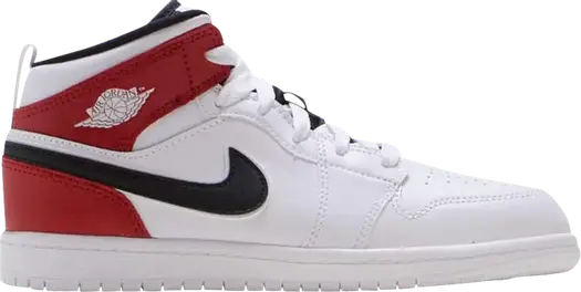 Кроссовки Air Jordan 1 Mid PS Chicago, красно-белый