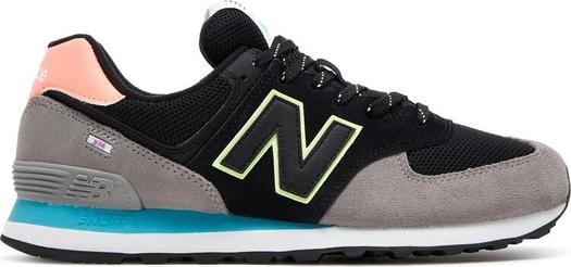 Кроссовки New Balance 574, черный/серый/розовый