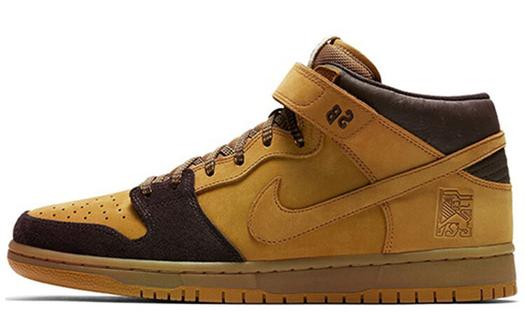Кроссовки Nike Dunk SB Mid, темно-желтый/коричневый