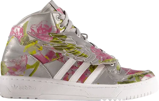 Кроссовки Adidas JS Wings 3M 'Floral', серебряный