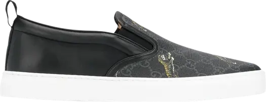 Кроссовки Gucci GG Supreme Slip-On Tigers, черные