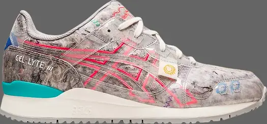 Кроссовки mita x gel lyte 3 og 'recycled felt' Asics, серый
