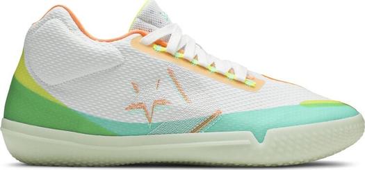 Кроссовки Converse All Star BB Evo Mid Hi-Vis Collection - White Green Glow, белый
