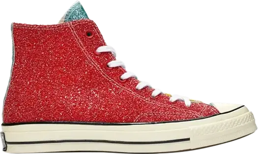Кроссовки Converse JW Anderson x Chuck 70 Hi Glitter Pack - Cherry Sulphur, красный