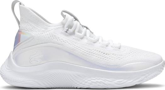 Кроссовки Curry Flow 8 GS White Iridescent, белый