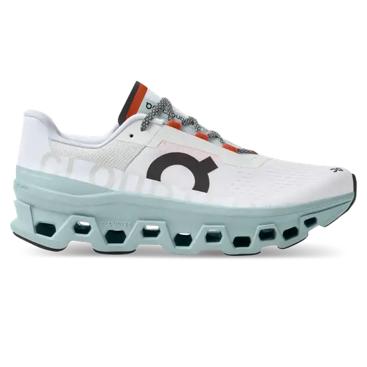 Кроссовки On CloudmOnster, белые/бирюзовые
