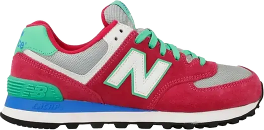 Кроссовки New Balance Wmns 574 'Red Green', красный