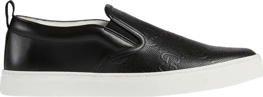 Кроссовки Gucci Slip-On GG Embossed, черные