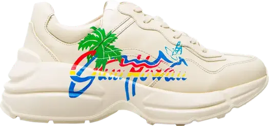 Кроссовки Gucci Rhyton Hawaii, белые