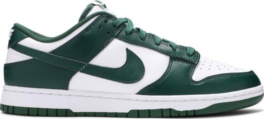 Кроссовки Nike Dunk Low "Michigan State", кожаные, зеленые