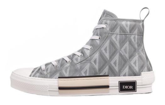 Кроссовки DIOR B23 High Top Gray Cd Diamond