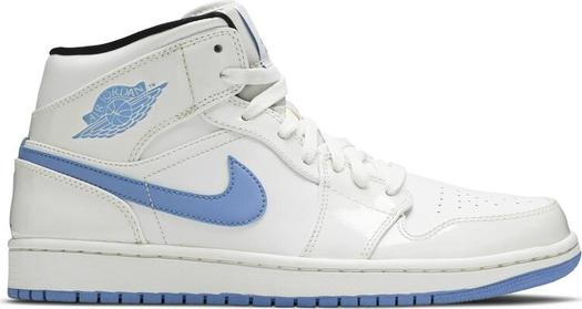 Кроссовки Air Jordan 1 Retro Mid Legend Blue, белый