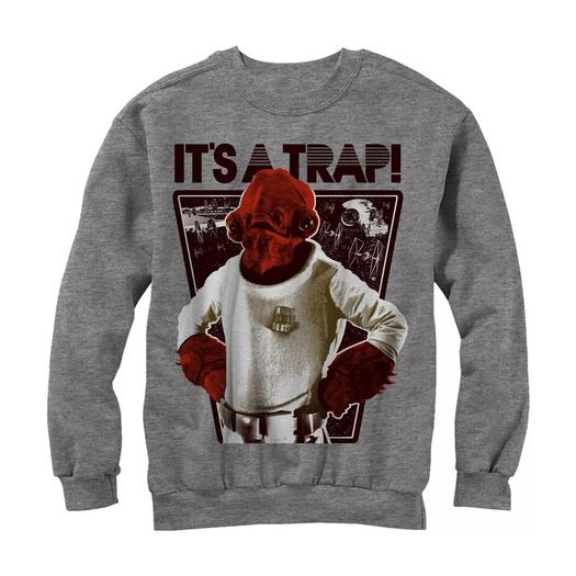 Мужской свитшот Star Wars Ackbar It’s A Trap Licensed Character