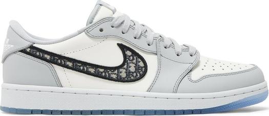 Кроссовки Dior x Air Jordan 1 Low, серый