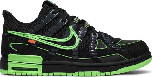 Кроссовки Nike Off-White x Air Rubber Dunk 'Green Strike', черный
