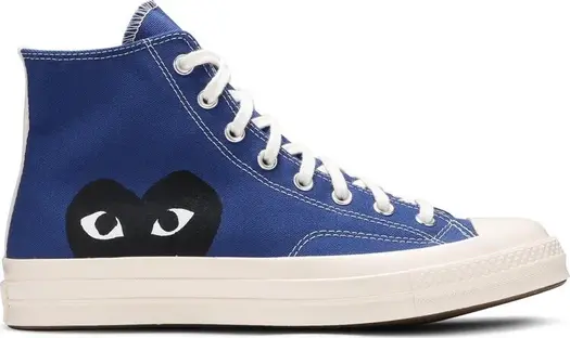 Кроссовки Converse Comme des Garçons PLAY x Chuck 70 High Blue Quartz, синий