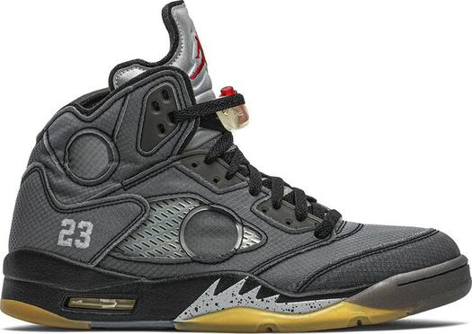 Кроссовки Off-White x Air Jordan 5 Retro SP Muslin, черный