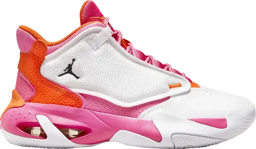 Кроссовки Jordan Max Aura 4 GS White Safety Orange Pinksicle, белый