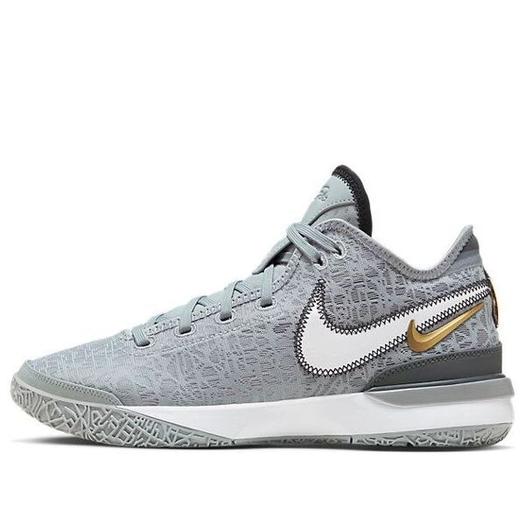 Кроссовки Nike Zoom LeBron Nxxt Gen EP 'Wolf Grey Metallic Gold', серый