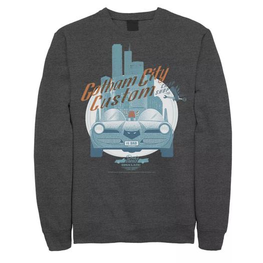 Мужской свитшот с плакатом Gotham City Customs Shop DC Comics