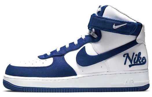 Кроссовки Nike Air Force 1 High '07 LV8 Emb, белый/синий