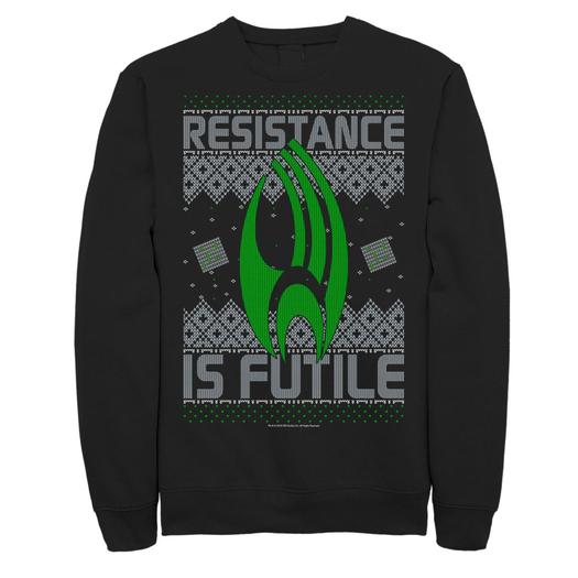 Мужской свитшот Star Trek Next Gen Borg Ugly Christmas Licensed Character