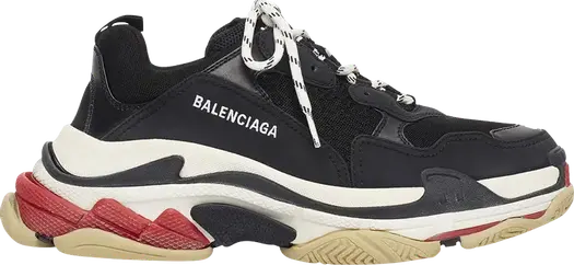 Кроссовки Balenciaga Triple S Sneaker Black Red, черные