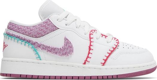 Кроссовки Air Jordan 1 Low SE GS Knit, белый