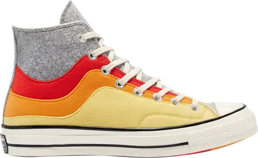Кроссовки Converse Chuck 70 High Thermo Felt - Storm Front Yellow, разноцветный