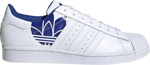Кроссовки Adidas Superstar 'Trefoil Print - Royal Blue', синий