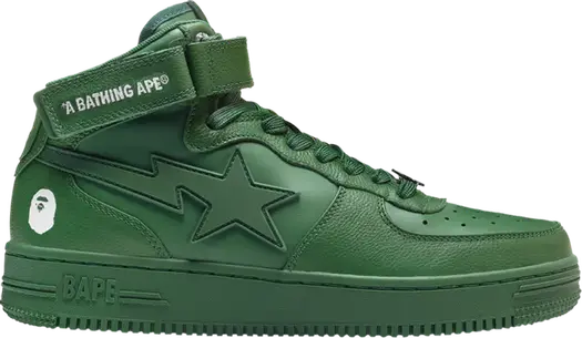 Кроссовки Bapesta Mid Green, зеленый