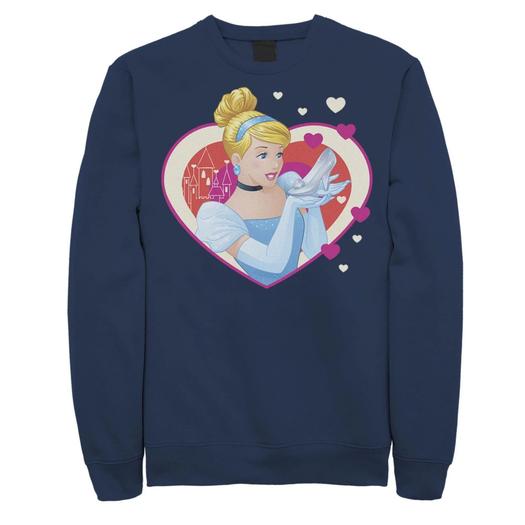 Мужской свитшот Disney Cinderella Valentine's Sparkle Hearts Licensed Character
