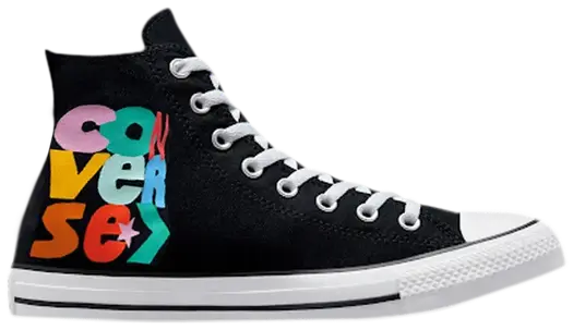 Кроссовки Converse Chuck Taylor All Star High Smiley Floral Print - Black, черный