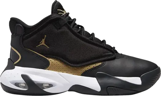 Кроссовки Jordan Max Aura 4 GS Black Metallic Gold, черный
