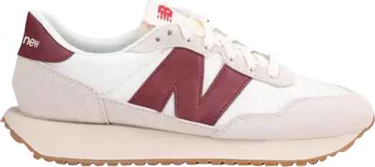 Кроссовки New Balance 237 'White Burgundy', белый