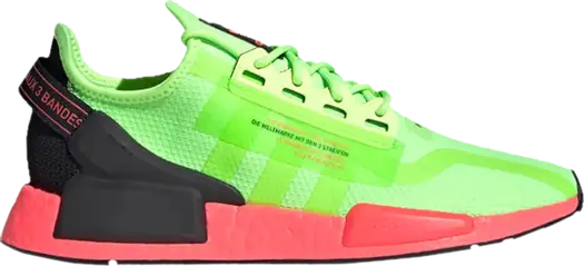 Кроссовки Adidas NMD_R1 V2 'Watermelon Pack - Signal Green', зеленый