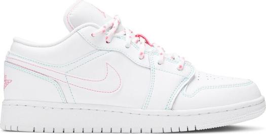 Кроссовки Air Jordan 1 Low GS Aurora Green, белый