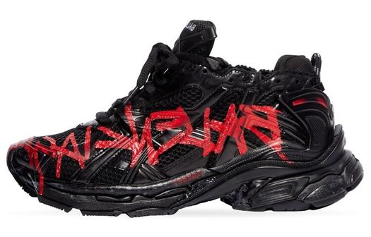 Кроссовки Balenciaga Runner Lifestyle, черный/красный