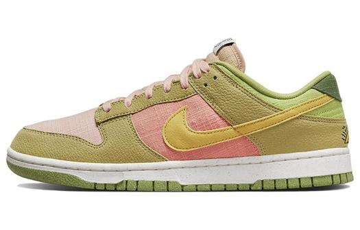 Кроссовки Nike Dunk Low Retro SE, зеленый/розовый/желтый