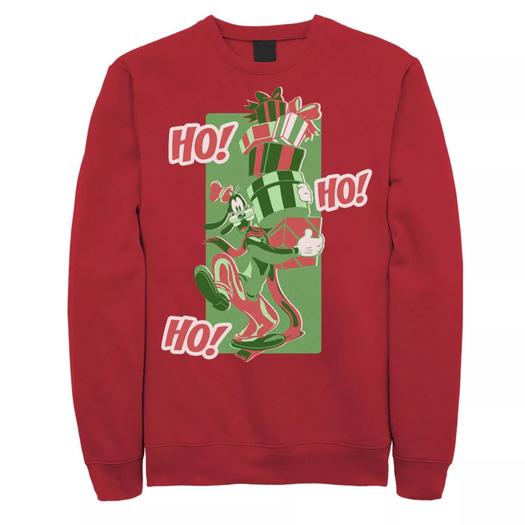 Мужской свитшот с рождественским портретом Goofy Ho Ho Ho Disney