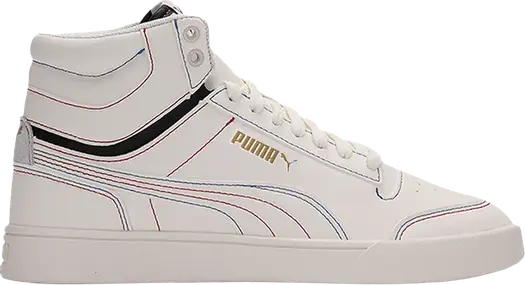 Кроссовки Puma Shuffle Mid White Multi Stitch, белый